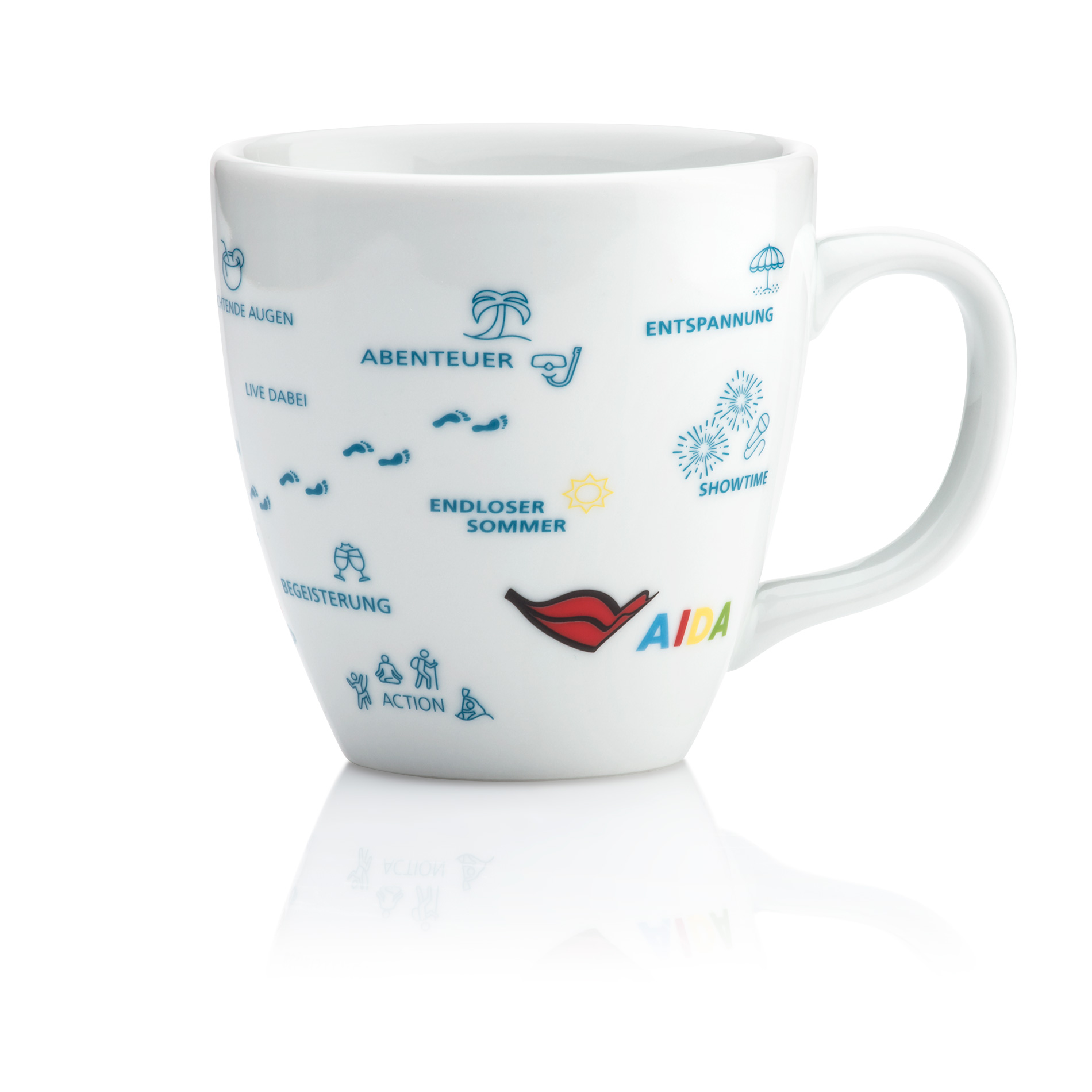AIDA Tasse mit Urlaubsmotiven