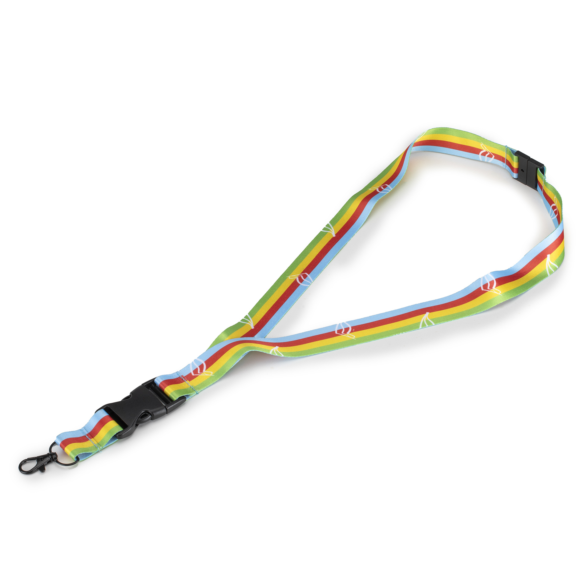 AIDA Lanyard in AIDA-Farben mit Kussmund auf Streifen