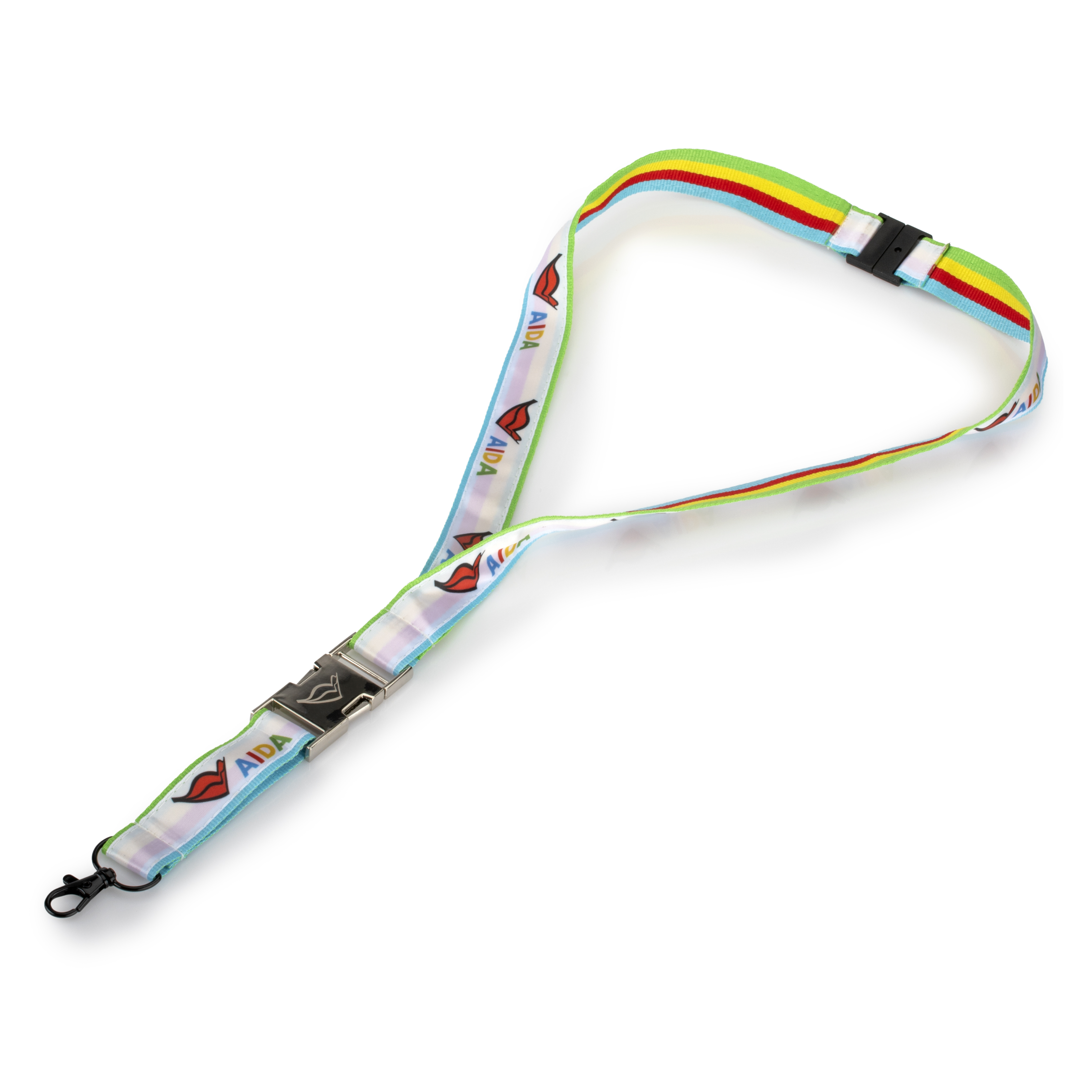 Satin Lanyard Schlüsselanhänger in AIDA-Farben und Kussmund Satin Lanyard Schlüsselanhänger in AIDA-Farben und Kussmund