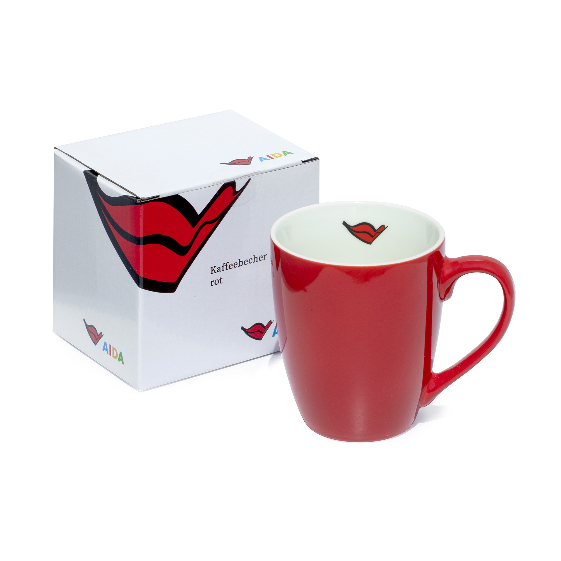 AIDA Kaffeetasse Rot mit Kussmund