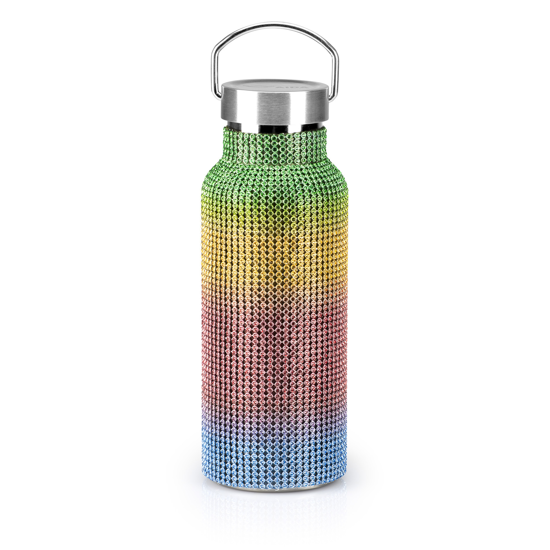 AIDA Edelstahlflasche mit Glitzersteinen