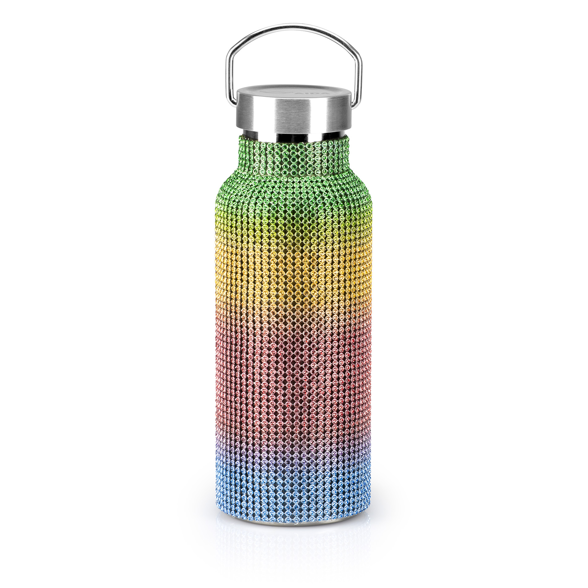 AIDA Edelstahlflasche mit Glitzersteinen