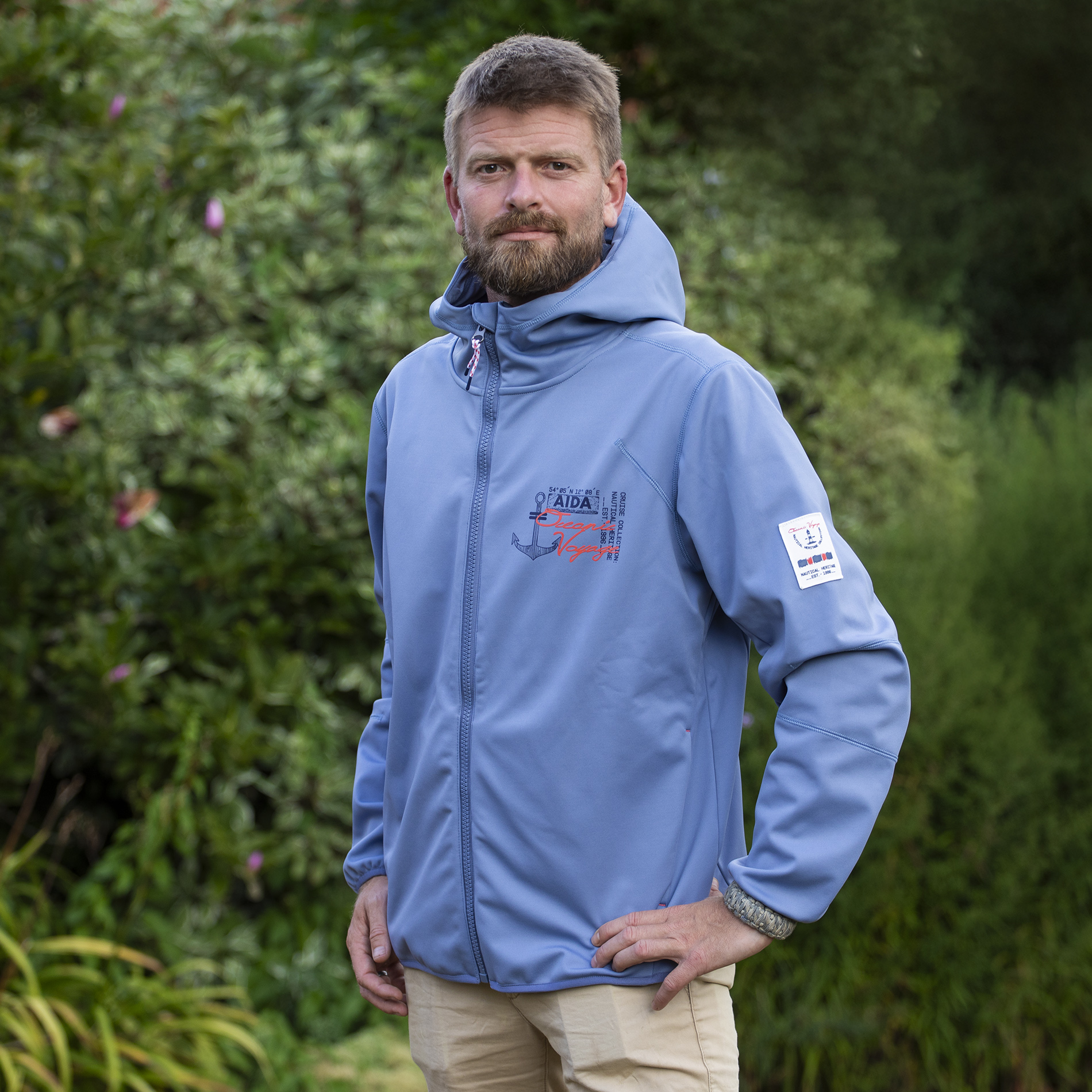 Herren Softshelljacke Rauchblau