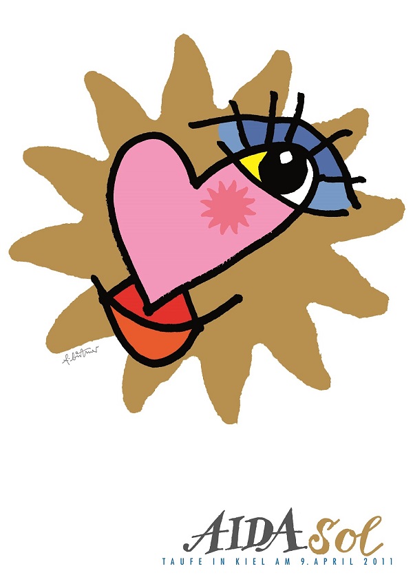 AIDAsol Taufposter Herz
