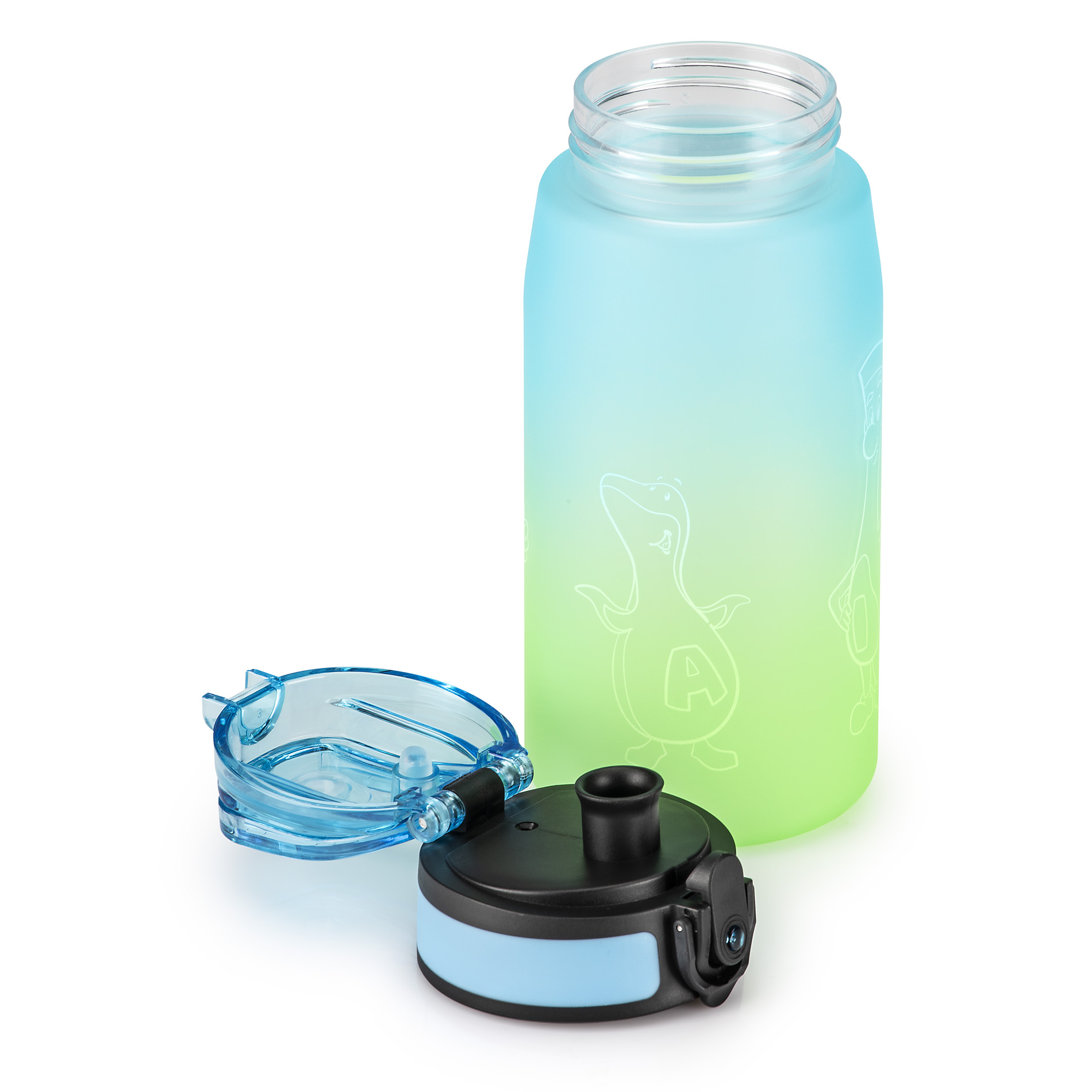 Habitat QD Trinkflasche CUAD – 1 Liter, Türkis, Praktische Trinkflasche Für Unterwegs, Sport & Freizeit