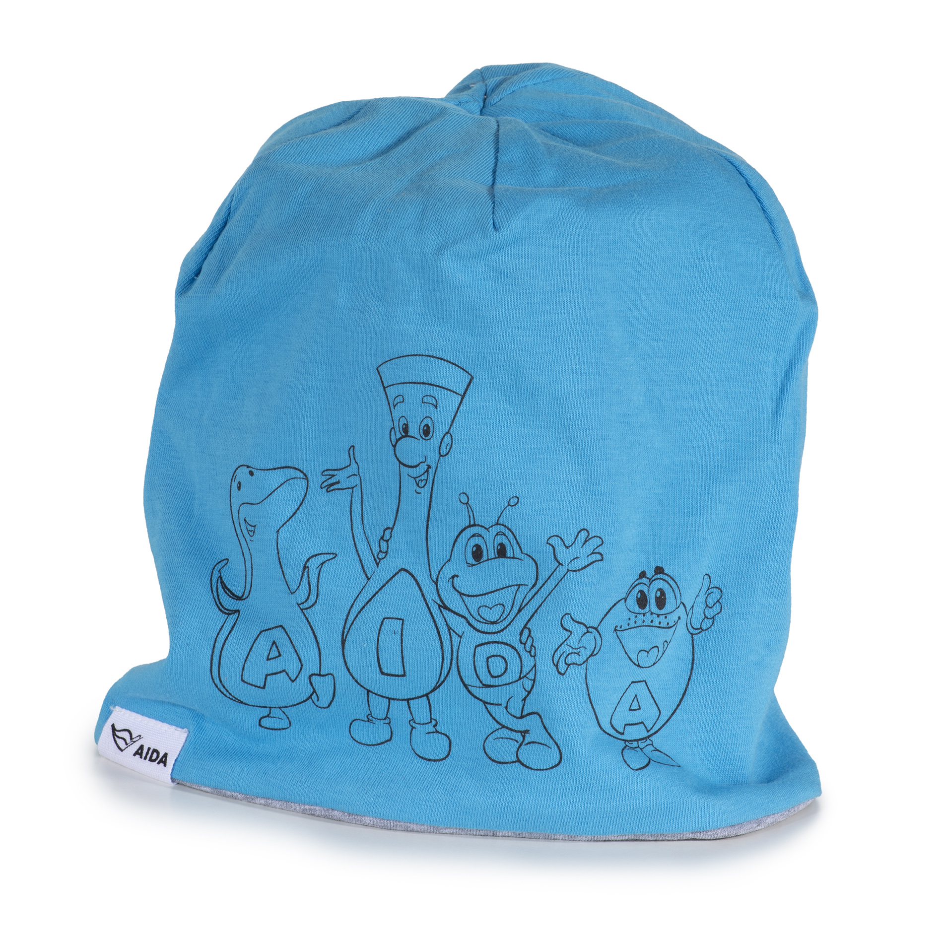 AIDA Wendebeanie Kids in türkis mit Clubbie Motiv